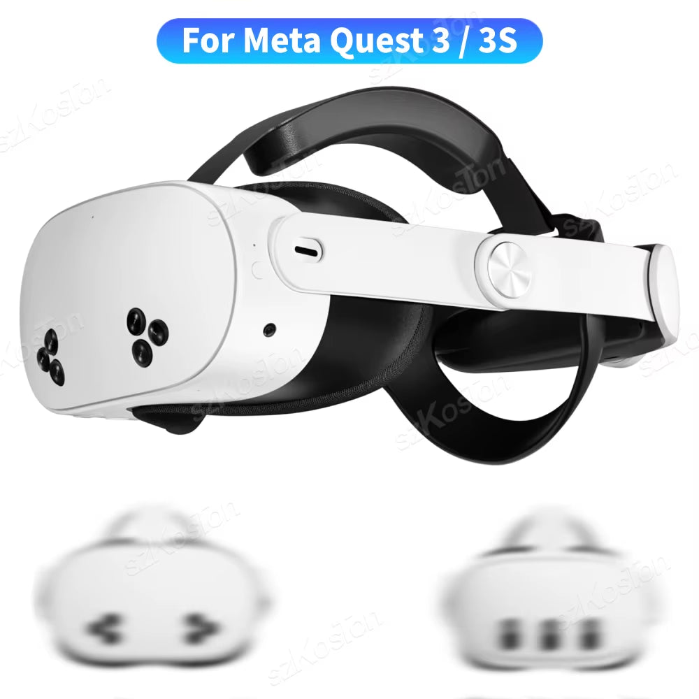 Comfort Head Strap for Meta Quest 3S and Quest 3 VR Headset Reduce Pressure Adjustable Elite Strap for Meta Quest3 Accessories