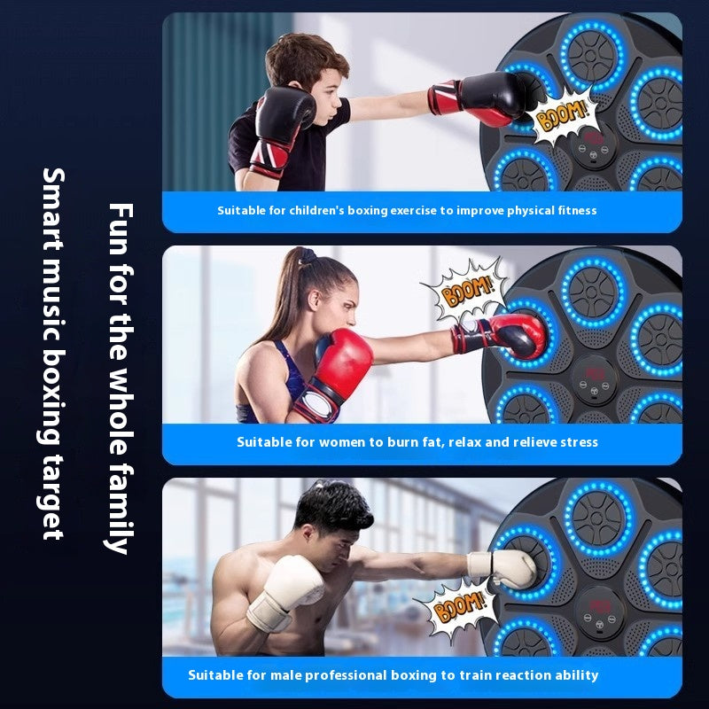 Music Boxing Machine Household with RGB Light Bluetooth-Compatible Adults Mode Speed Adjustable for Indoor Kickboxing Karate Fitness Home